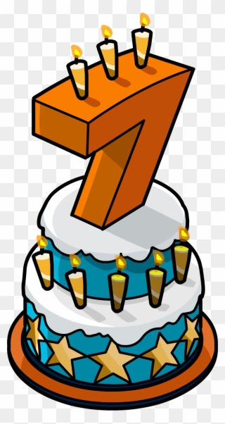 7th Anniversary Party Cake - 7th Anniversary Png Clipart