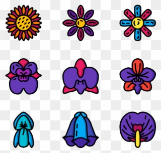 100 Icons - ดอกไม้ ใน กระถาง ภาพ วาด ง่ายๆ Clipart