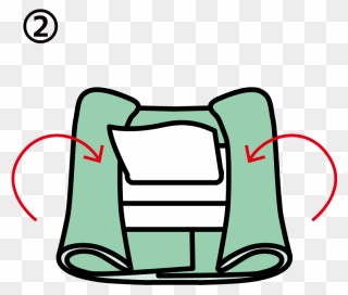 Fold The Left And Right Side Of The Tenugui To Cover Clipart