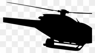 Army Helicopter Clipart Jet - Helicopter Silhouette - Png Download