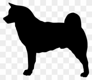 Dog Silhouette Outline At Getdrawings Com Free - Akita Silhouette Png Clipart