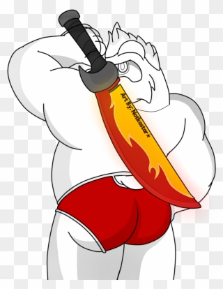 Tweets & Undies And Now Flaming Sword - Cartoon Clipart