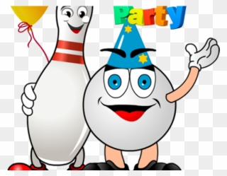 Bowling Clipart Bowling Alley - Clip Art Bowling Pins And Ball Birthday Party - Png Download