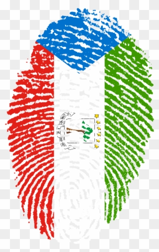 Travel, Equatorial Guinea Flag Fingerprint Country - Digital Bandeira Do Brasil Clipart