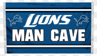 Nfl Detroit Lions 3x5 Man Cave Flag - Flag: Nfl Detriot Lions Man Cave Flag Clipart