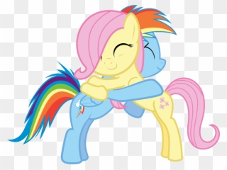Flashlight Clipart Larawan - My Little Pony Fluttershy Y Rainbow Dash - Png Download