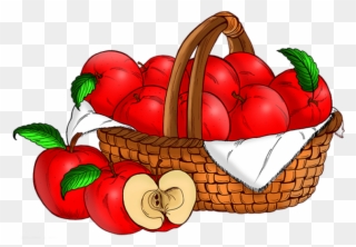 A Basket Of Apples - Canasta De Manzanas Dibujo Clipart