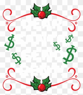 Dear Santa, Send Rent - Men's "dear Santa Send Rent" Tee Clipart