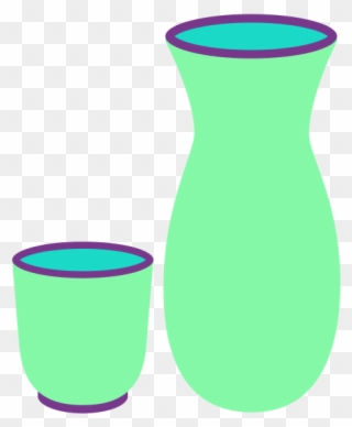 U 1 F 376 Sakebottleandcup - Vase Clipart