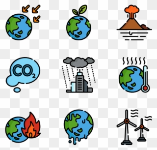 Clipart World Climate Change - Global Warming Climate Change Icon - Png Download