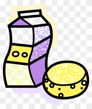 Vector Illustration Of Fresh Dairy Milk Carton With Clipart