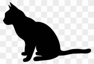 Clipart Cat Heart - Cat Silhouette Clip Art Png Transparent Png