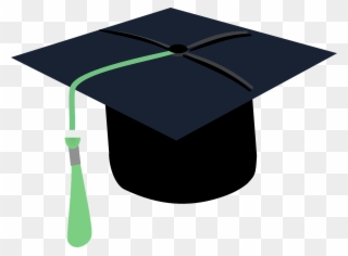 Graduation Cap With Green Tassel Clipart