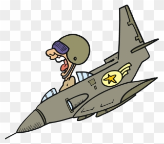 Free Cartoon Military Fighter Jet Vector Art Clip Art - Cartoon Fighter Jet Png Transparent Png