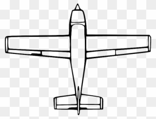 Top, View, Outline, Drawing, Cartoon, Airplane, Down - Plane Birds Eye View Clipart