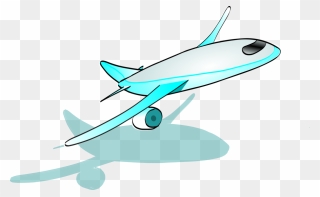 Medium Image - Cartoon Plane Taking Off Clipart