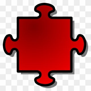 Free Vector Red Jigsaw Piece Clip Art - Red Jigsaw Piece 10 - Png Download