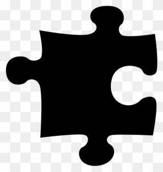 Puzzle Clipart Drawing - Jigsaw Piece Pic Black And White - Png Download