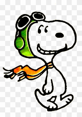Snoopy Clipart Flying - Snoopy Flying Ace - Png Download