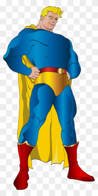 Superhero Png Clip Art Image - Blue Superhero Costume Clipart Transparent Png