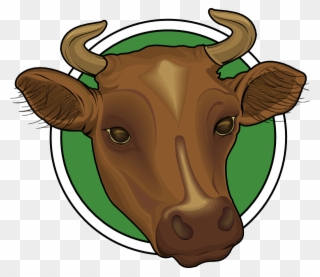 Cattle Clipart Cow Face - Head Of A Cow - Png Download