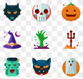 Icon Packs Vector - Halloween Icons Png Transparent Clipart