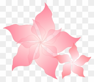Petal Clipart Large - Vector Pink Flower Png Transparent Png