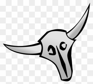 All Photo Png Clipart Cattle Bull Skull Drawing Horn - Draw Cartoon Cow Skull Transparent Png