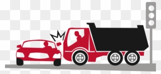 Truck Crash Clipart Car Traffic Collision Clip Art - Truck Crashed In Auto Rickshaw Clipart - Png Download