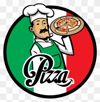 Pizza Delivery Italian Cuisine Chef - Cartoon Chef Pizza Logo Clipart