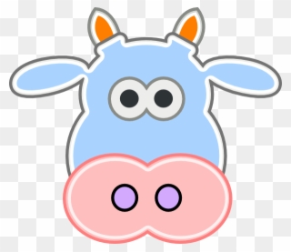 Cow Head Clipart - Cow Cartoon Face Mask - Png Download