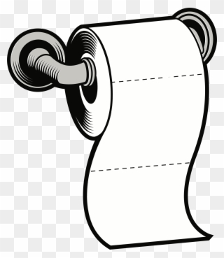 Toilet Clip Banner Transparent Stock - Toilet Paper Roll Clip Art - Png Download