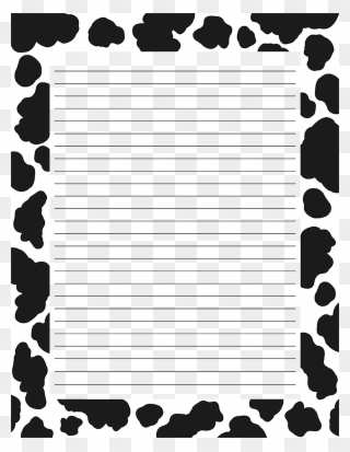 Cow Print Border - Stationery Clipart