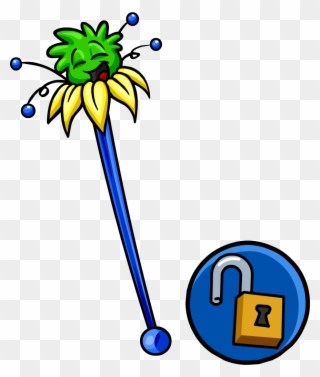 Jester Clipart Staff - Club Penguin Mp3000 - Png Download