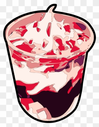 Sundae Clipart Mcdo - Strawberry Ice Cream Sundae - Png Download