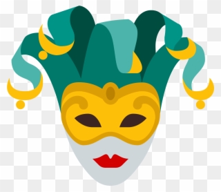 Theatre Vector Jester Mask - Italy Mask Clipart - Png Download