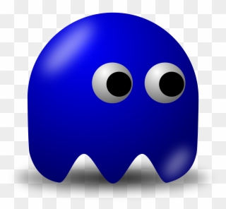 Banner Royalty Free Library Arcade Clipart Pacman Game - Pac Man Ghost Blue - Png Download