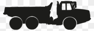 Vector Black And White Used And Refurbished Earthmoving - Cat Dump Truck Clipart