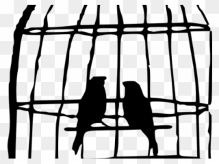 Love Birds Clipart Grey Wedding - Clip Art Bird Cage - Png Download