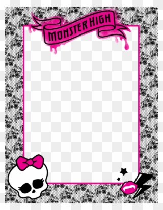 Pin Monster High Skull Clip Art - Monster High Frame - Png Download