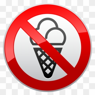 No Ice Cream Prohibition Sign Png Clipart - Eis Essen Verboten Schild Transparent Png