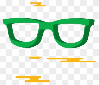 Geek Clipart Optical - Oculos Verde E Amarelo Png Transparent Png