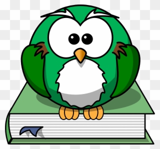 On The Book Clip Art At Clker - Owl On Book Shower Curtain - Png Download
