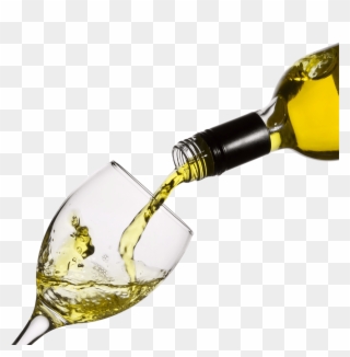 Pouring White Wine Glass - Wine And Glasses Png Clipart