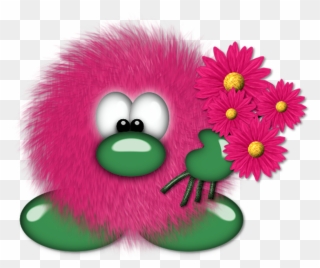 Fuzzy With Flowers Replace Flowers With Paint Brushes - Fuzzy Clipart - Png Download