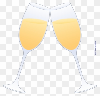 Champagne Glasses Clip Art Sweet - Two Glasses Of Champagne Clinking - Png Download