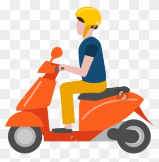 Scooter Solo Homme - Scooter Clip Art Png Transparent Png