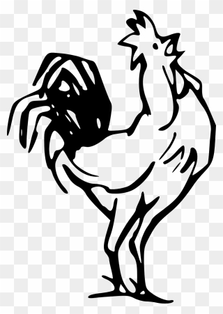Similar Clip Art - Rooster Black And White Clipart - Png Download