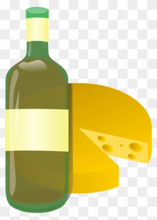 Onlinelabels Clip Art - Wine And Cheese Cartoon - Png Download