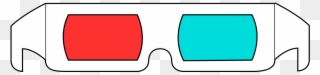 Png Black And White Stock File D Glasses Red Cyan Svg - Red And Blue 3d Colors Clipart
